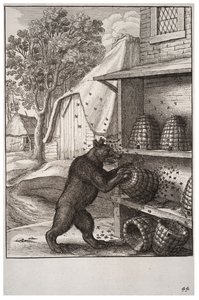 クマとハチミツ 作： Wenceslaus Hollar
